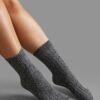 5pairs Plain Textured Mid-Calf Socks