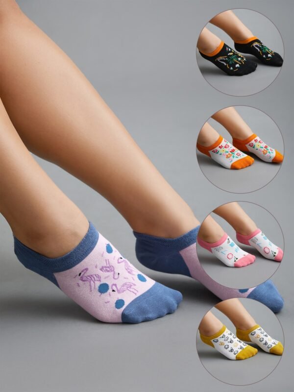 Print Color Contrast Socks