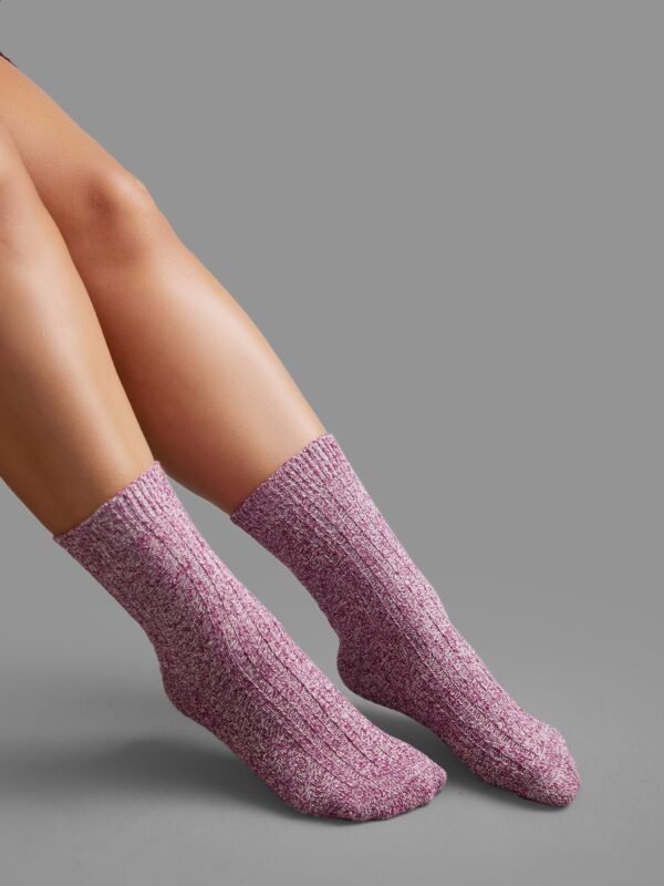 5pairs Plain Textured Mid-Calf Socks