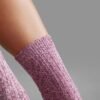 5pairs Plain Textured Mid-Calf Socks