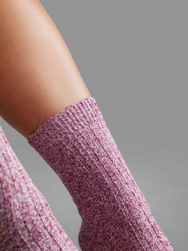 5pairs Plain Textured Mid-Calf Socks