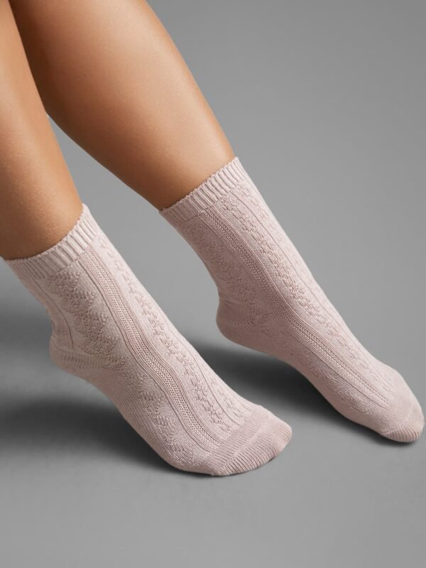 3 pairs Plain Textured Mid-Calf Socks