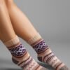 3 Pairs Geometric Textured Socks