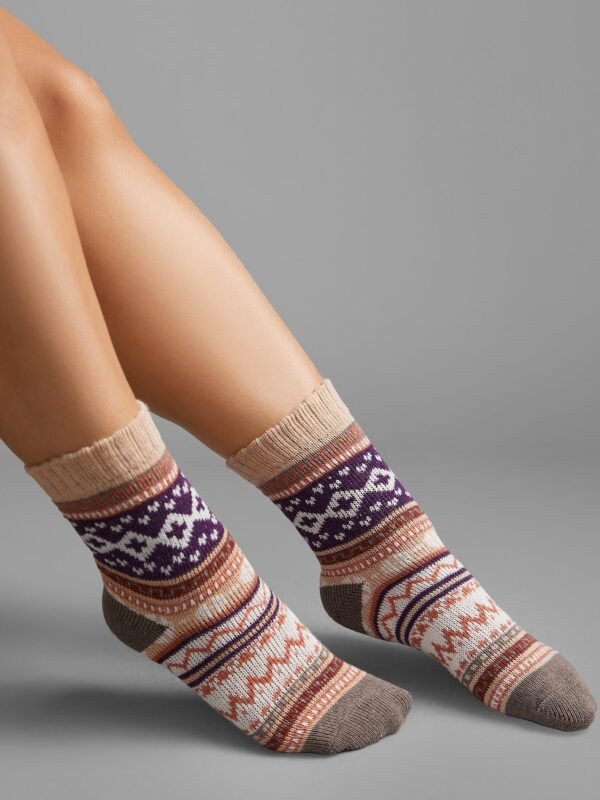 3 Pairs Geometric Textured Socks