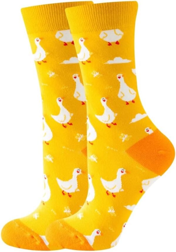 Fun Colorful Socks Patterned Funky Happy Women Crew Cute Sock Combed Cotton Stockings