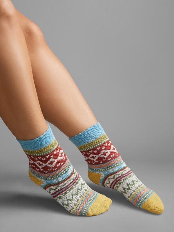 3 Pairs Geometric Textured Socks