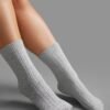 5pairs Plain Textured Mid-Calf Socks
