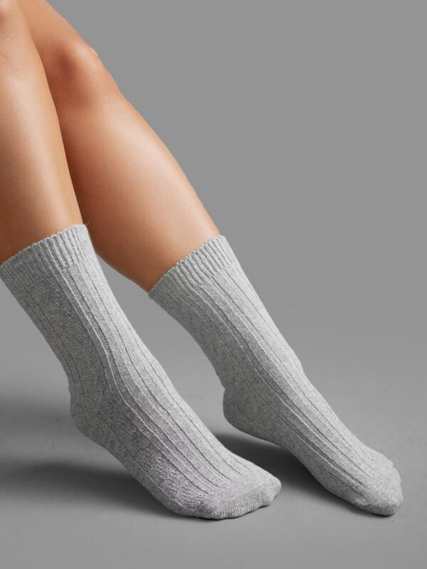 5pairs Plain Textured Mid-Calf Socks