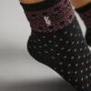 3 Pairs Vintage Rabbit Embroidered Mid-Calf Socks