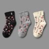 3 Pairs Ditsy Floral Mid-Calf Socks