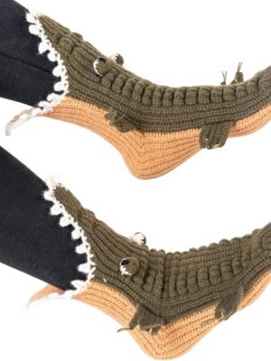 Animal Socks Knit Shark T-Rex Dinosaur Alligator Croc Sock for Christmas Gifts