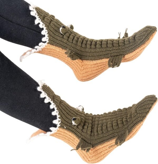 Animal Socks Knit Shark T-Rex Dinosaur Alligator Croc Sock for Christmas Gifts