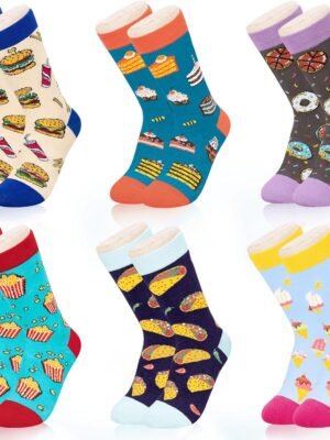Kids Boys Girls Novelty Crew Socks, Funny Colorful Toddler Calf Socks for 2-18 Years Old