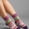 3 Pairs Geometric Textured Socks