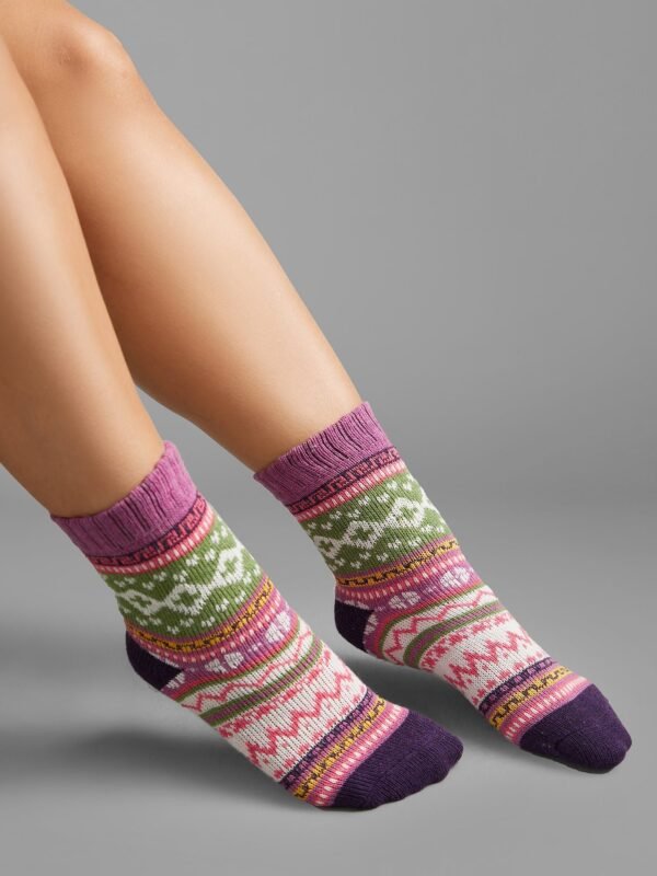 3 Pairs Geometric Textured Socks